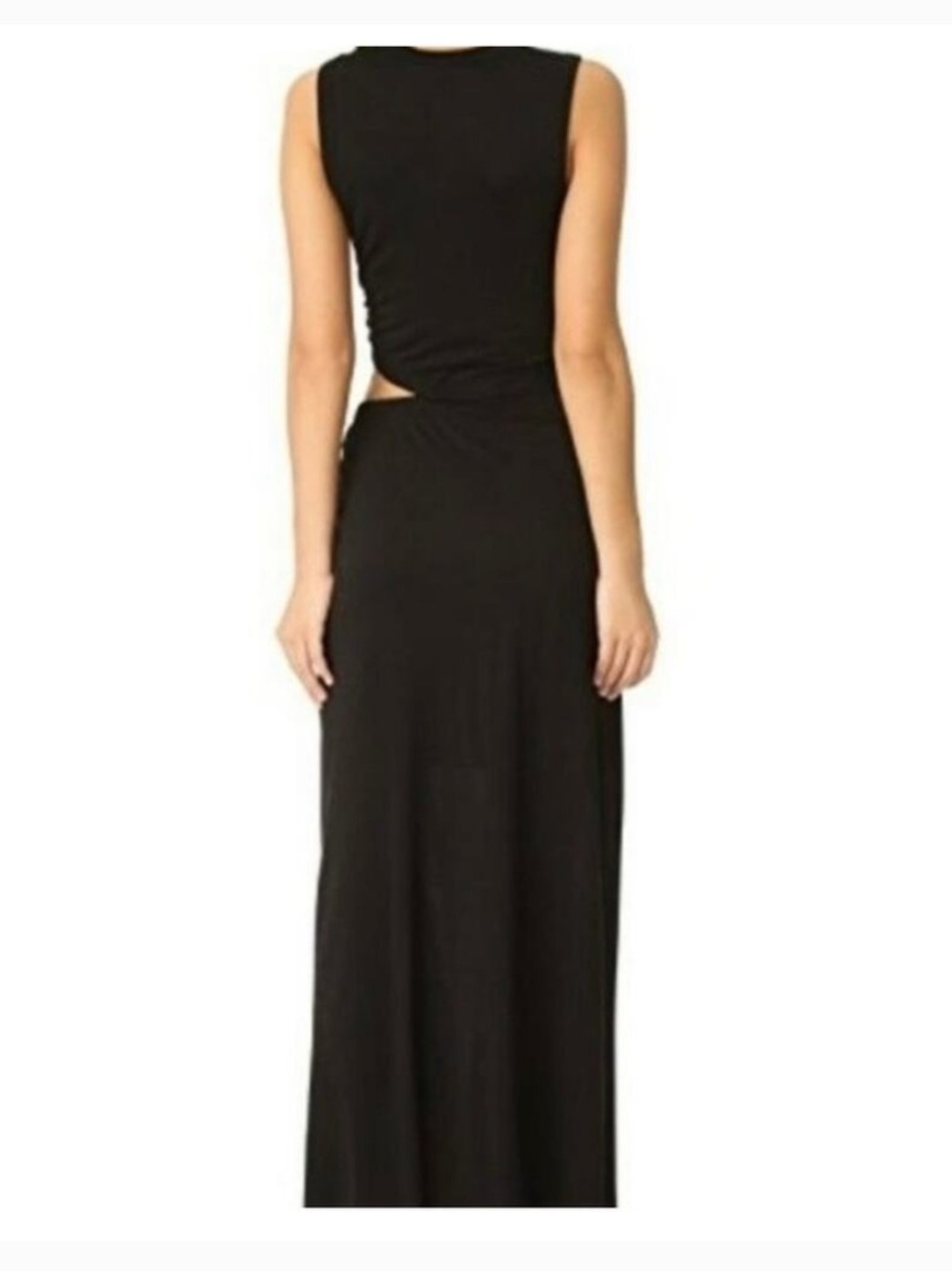 A.L.C. Black Cutout Maxi Dress with Side Slit - Picture 2 of 4